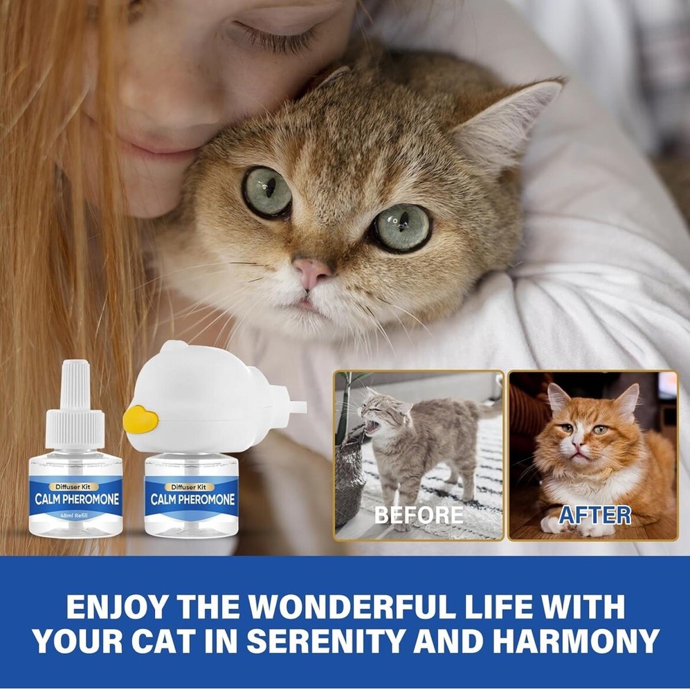 2 In 1 Pack Happy Cat Pheromones Calming & Comfort Diffuser Kit