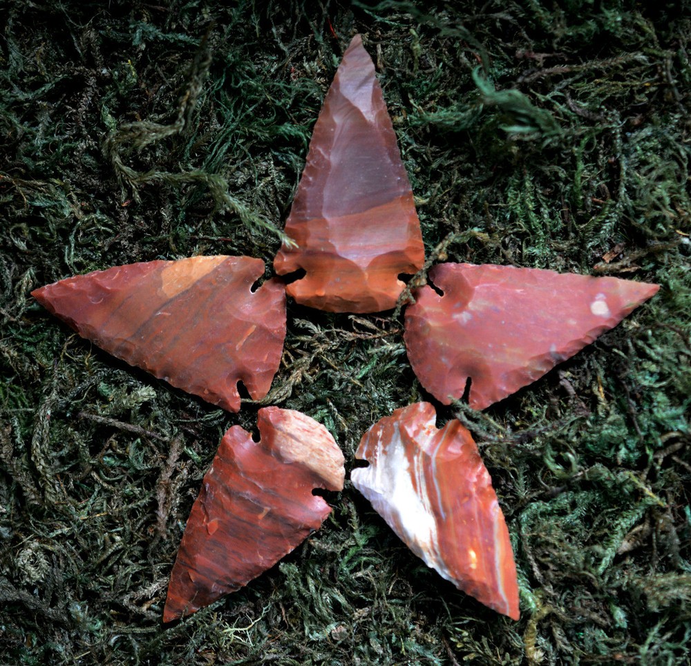Natural Fancy Jasper Arrowhead Eases Procrastination Fear Worry Problems