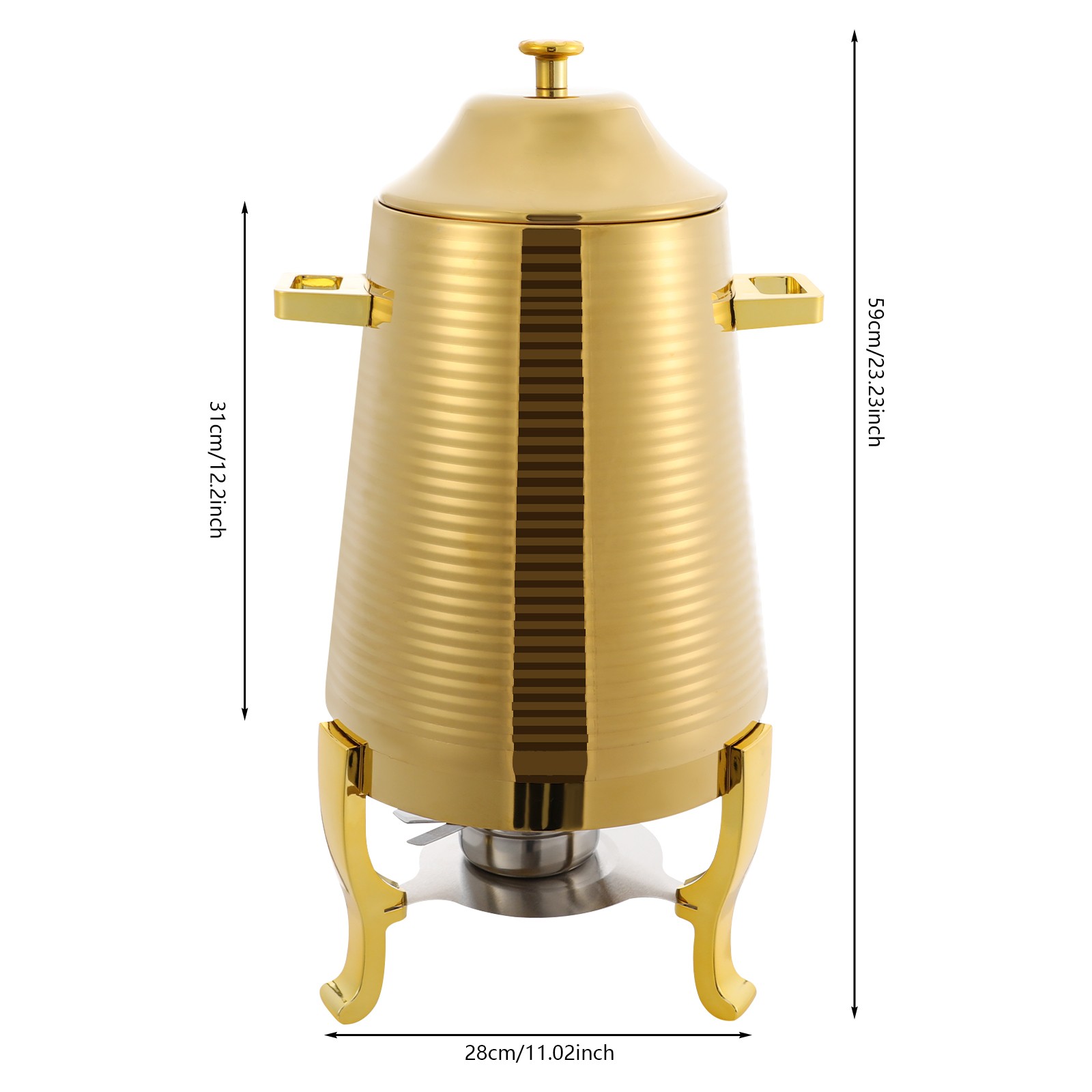 Beverage Dispenser 13L Stainless Steel Hot Drink Dispensing Container with Stand