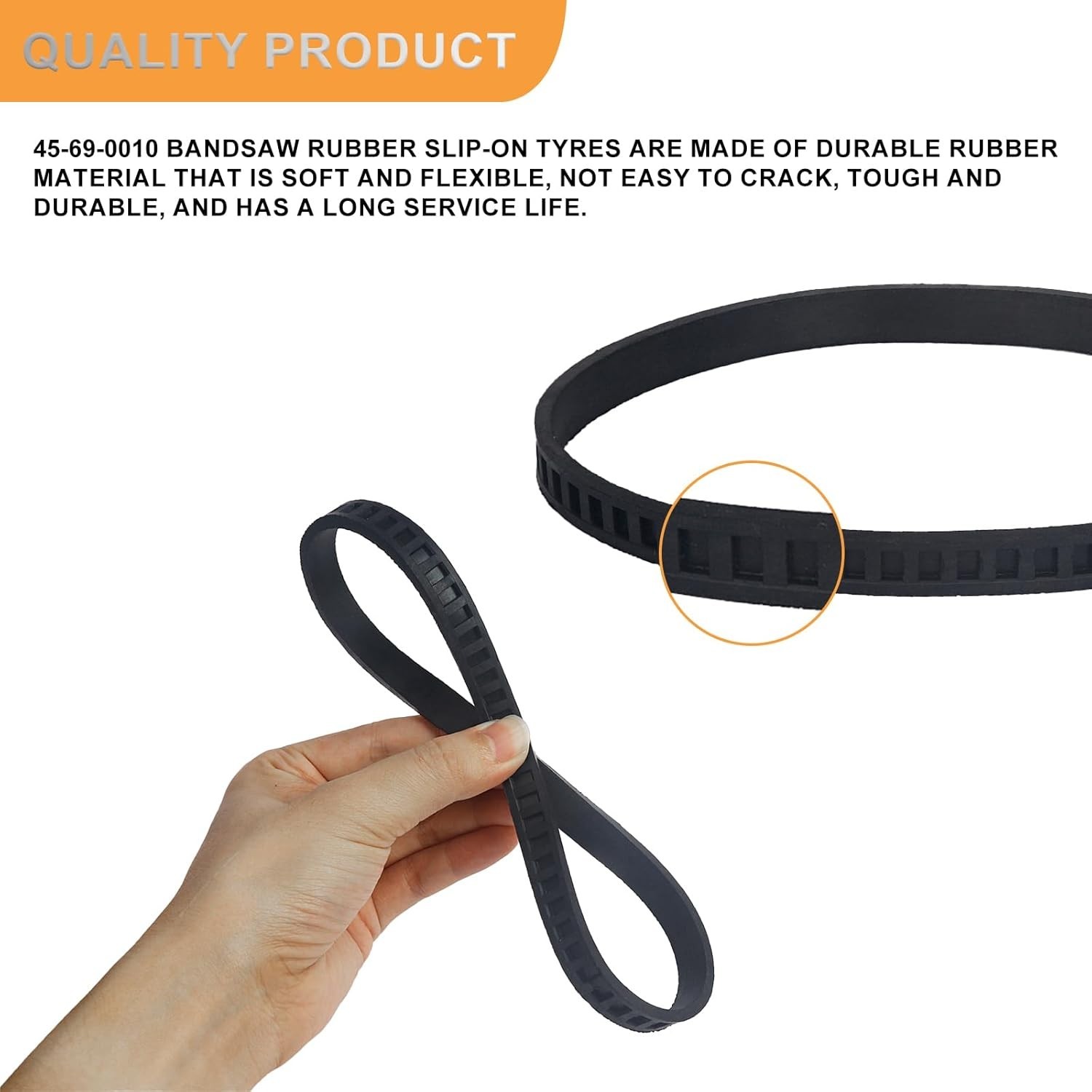 4 Pack 45-69-0010 Blade Pulley Tires Replacement for Milwaukee Bandsaw Portaband