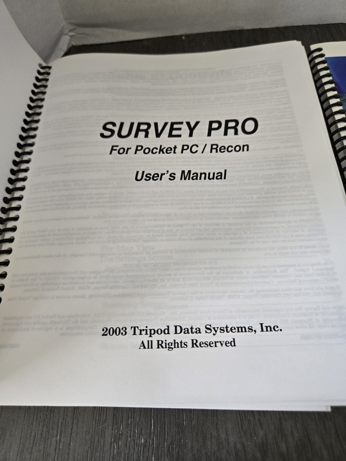 TDS Recon Survey Pro User's Manual & Foresight DXM User's Manual