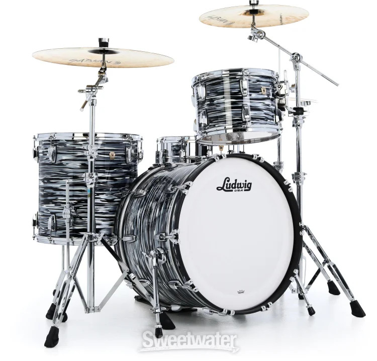 Ludwig Classic Maple Fab 3-piece Shell Pack - Black Oyster