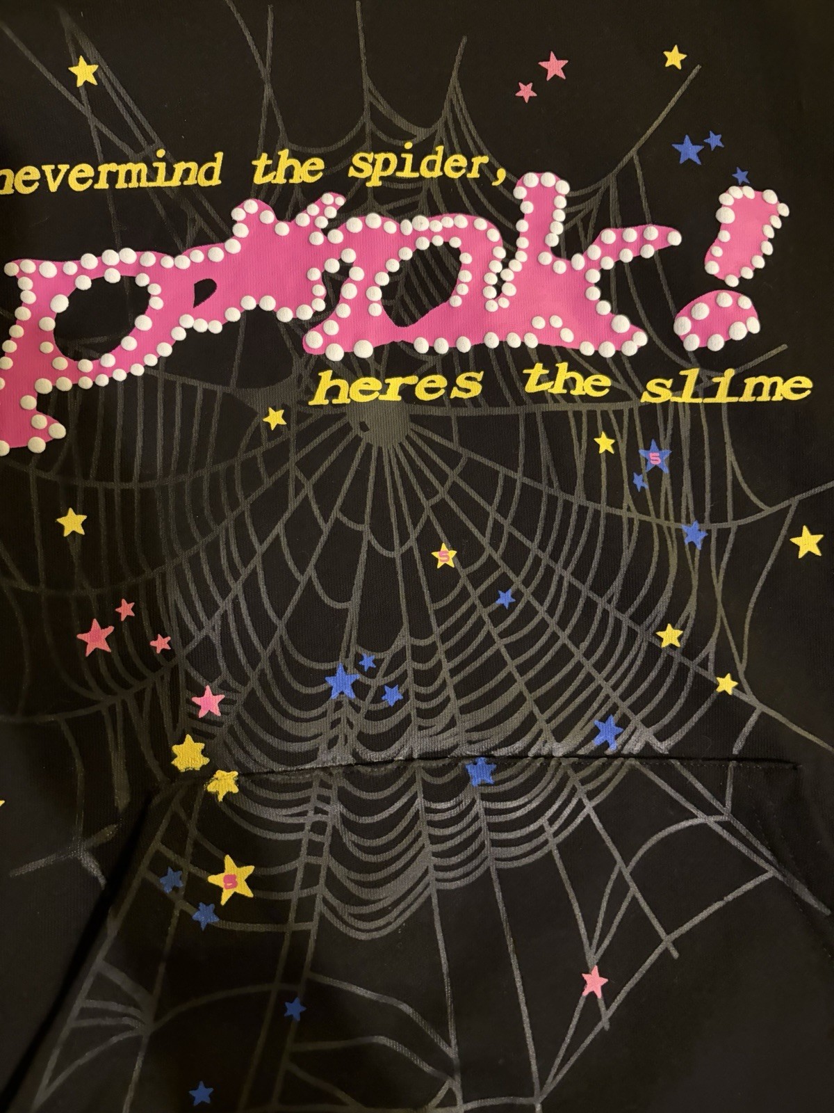 black pink spider hoodie medium