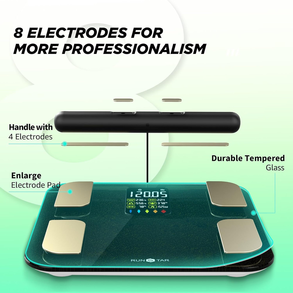 Báscula para peso corporal, electrodos 8