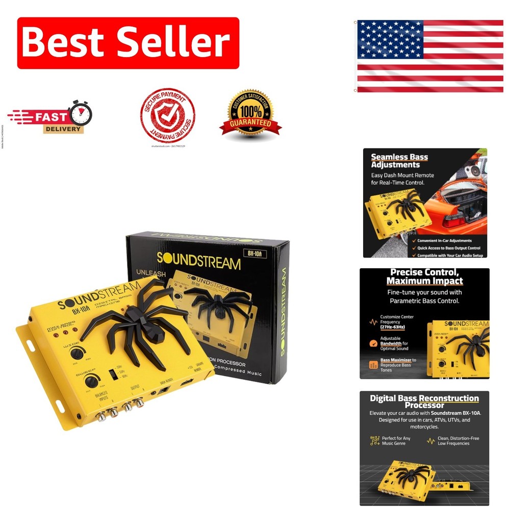 Compact Bass Processor with Dash Mount Control & Balanced Inputs for Car Audio