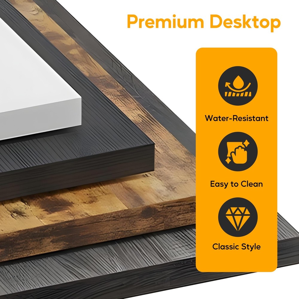 L Shaped Desk Gaming Computer 50 Inch Reversible Corner Table PC for Writing ...