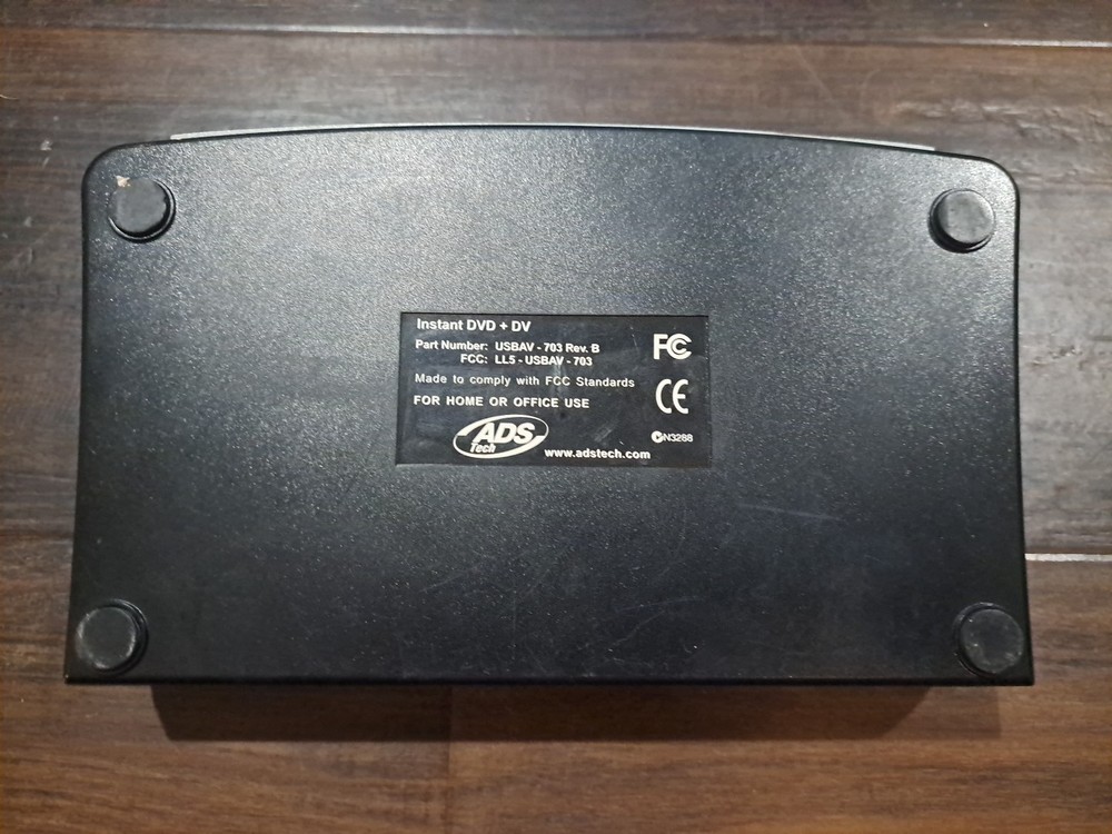 ADS Tech Instant DVD + DV Video Transfer USBAV - 703 Rev.B