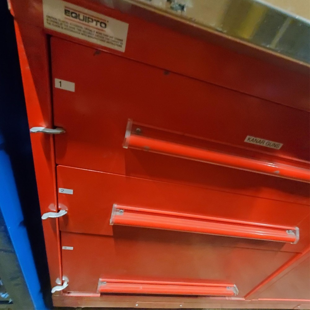 Equipto 5 Drawer Custom-Designed Red Modular Cabinet (13)