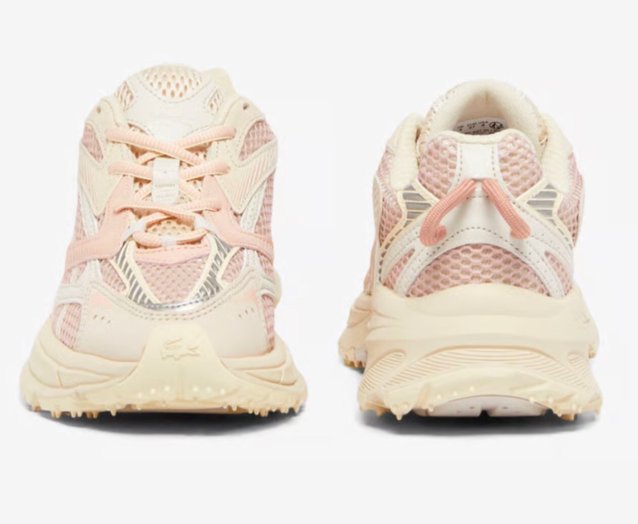 Lacoste L003 NEO SHOT Women's Sneakers Off White / Light Pink. Sizes 5 to 10 USA