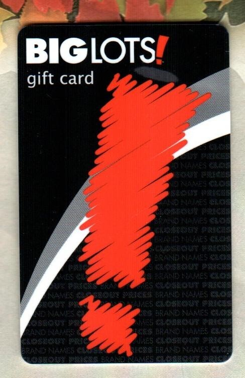 BIG LOTS Exclamation Point ( 2007 ) Gift Card ( $0 )