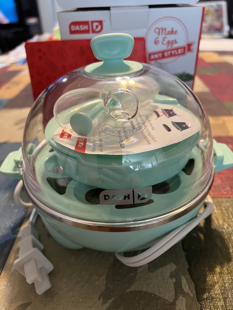 Dash Rapid 6 Egg Cooker Light Blue Make Breakfast Fast Poached Boiled Deviled