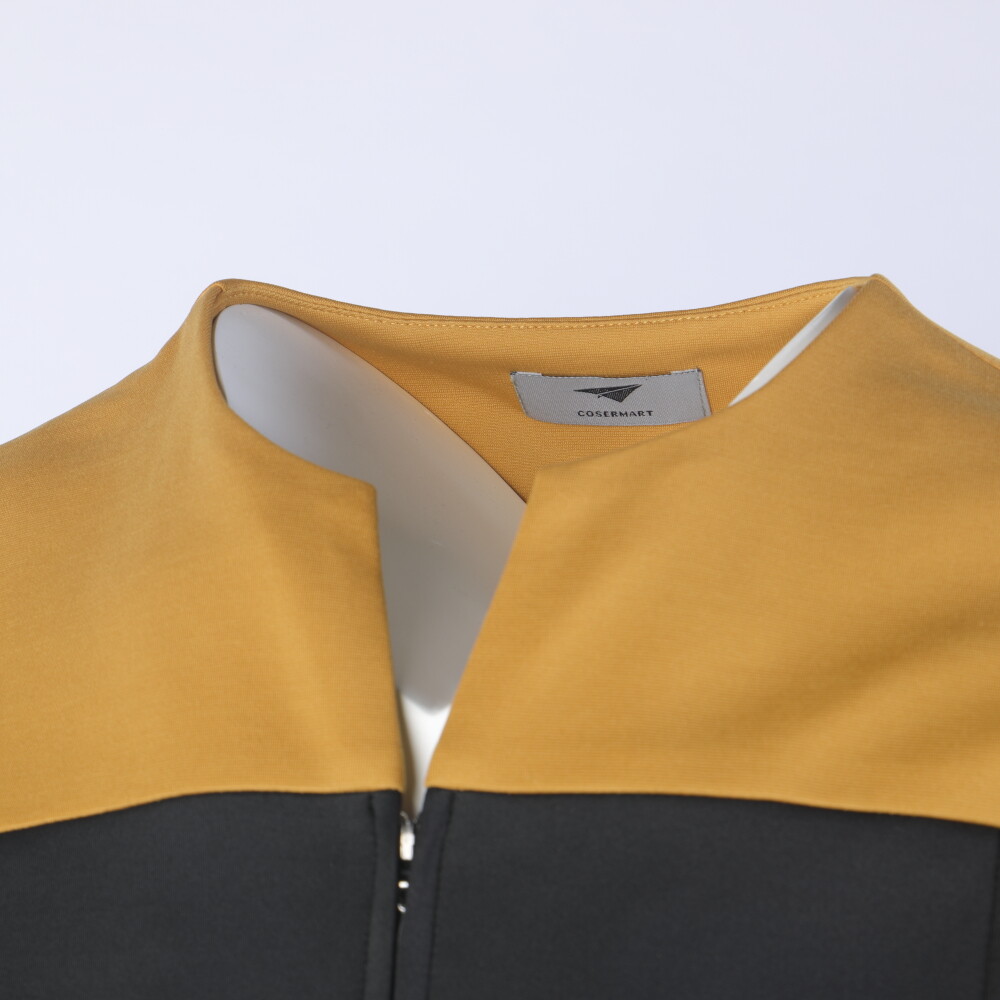 For DSN Commander Gold Blue Uniform Voyager Starfleet Jacket Costume
