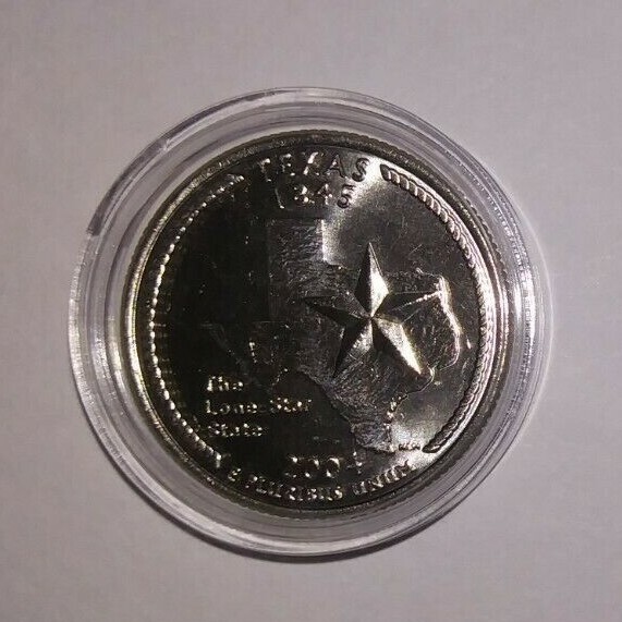 Texas - 2004 Denver Mint - State Quarter ( Uncirculated ) + Coin Capsule!