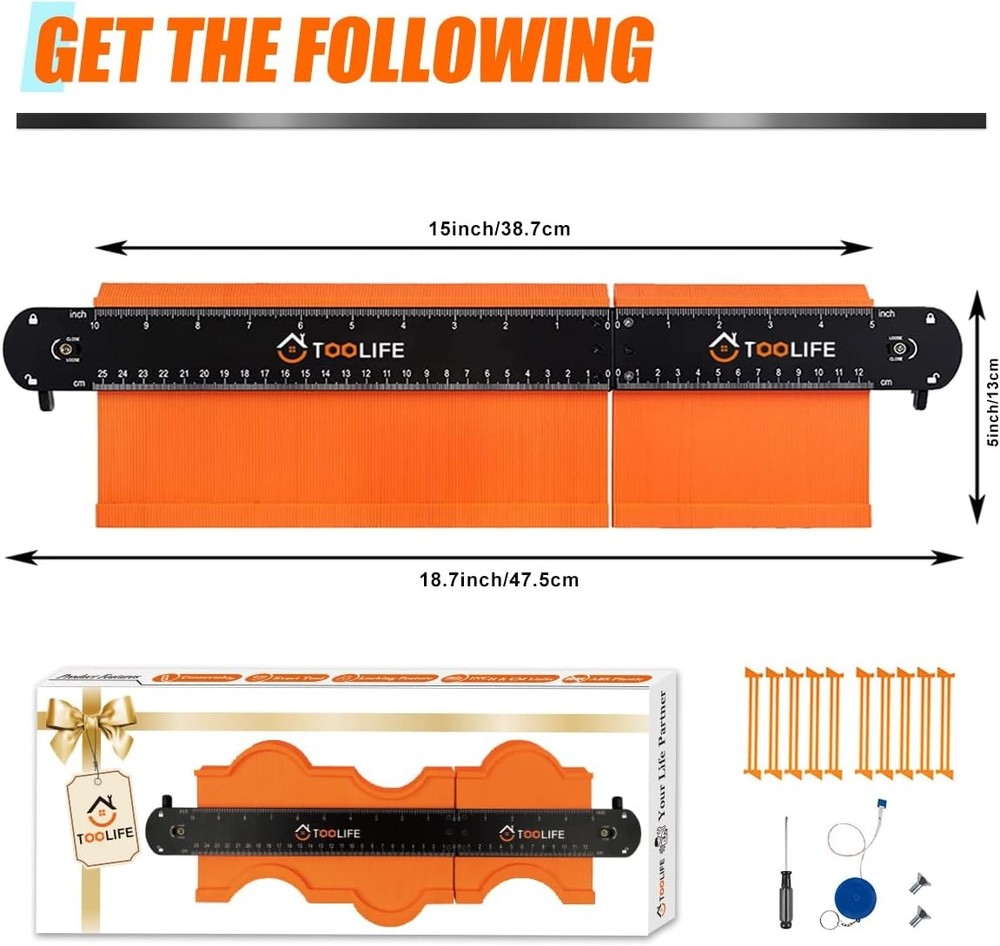 Connectable Contour Gauge with Lock, Stocking Stuffers Cool New Measuring Tool