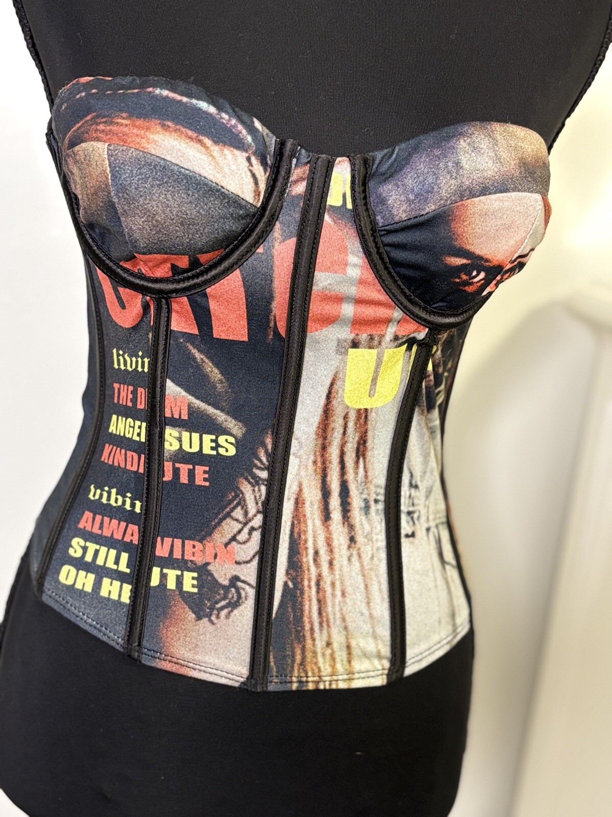 Edikted Corset Bustier Top Small NWT Y2K Structured Underwire Crop Style S13731