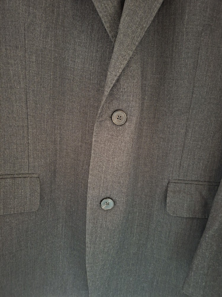 Jaeger Men's Dark Grey Wool Blazer Jacket 46R