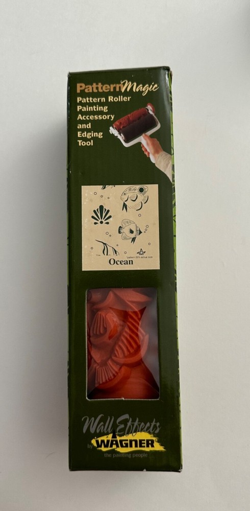 Wagner Pattern Magic Wall Effects Paint Roller "Ocean" Fish Shells Vintage NIB