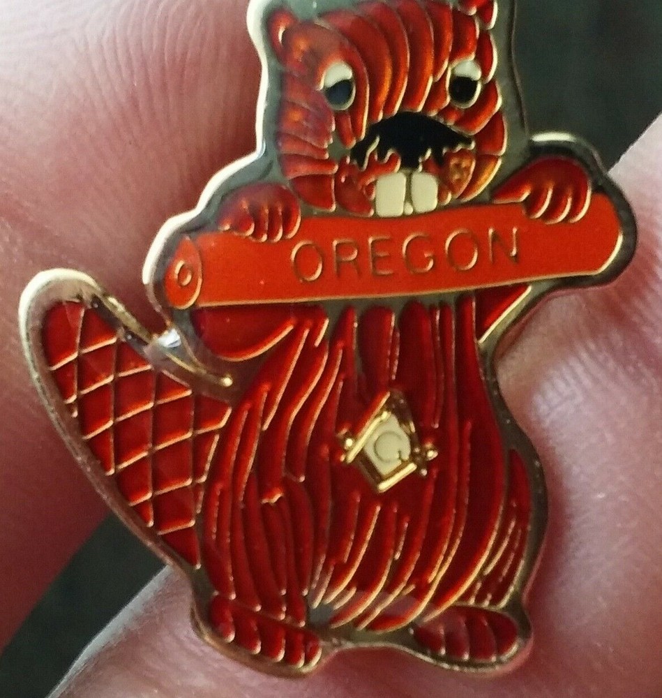 Oregon Beaver Masonic pin badge