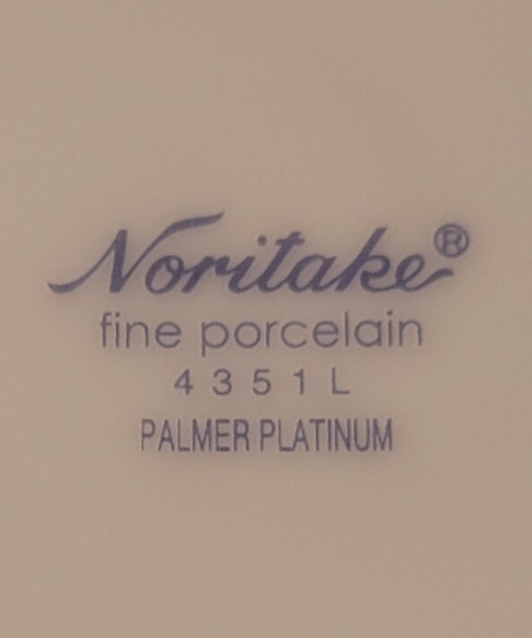 Noritake Palmer Platinum 5 Piece Place Setting EXCELLENT!