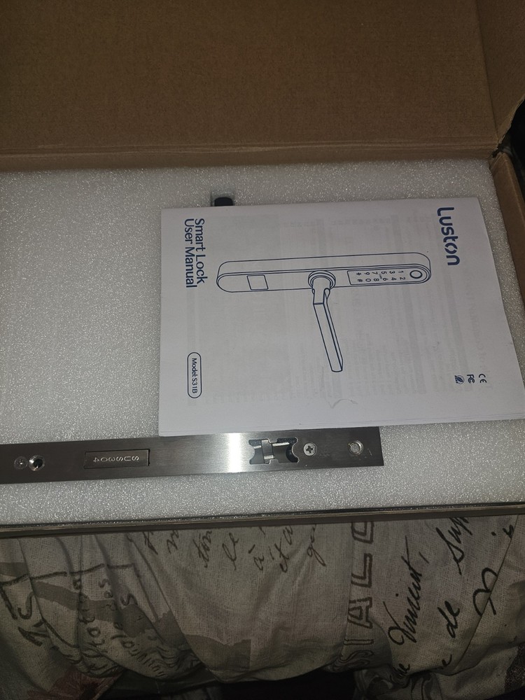 Luston S1B Combination Keypad Smart Lock Brushed Black Silver w/ Hardware