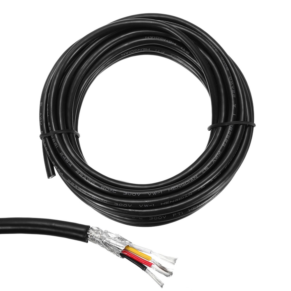 UL2464 Double-Layer Shielded Cable 22AWG 5.5 M(18 Ft) 4 Conductor CNC Wire