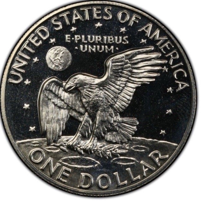 Silver Eisenhower Dollar Proof 1972 S Deep Cameo Uncirculated 40% Silver