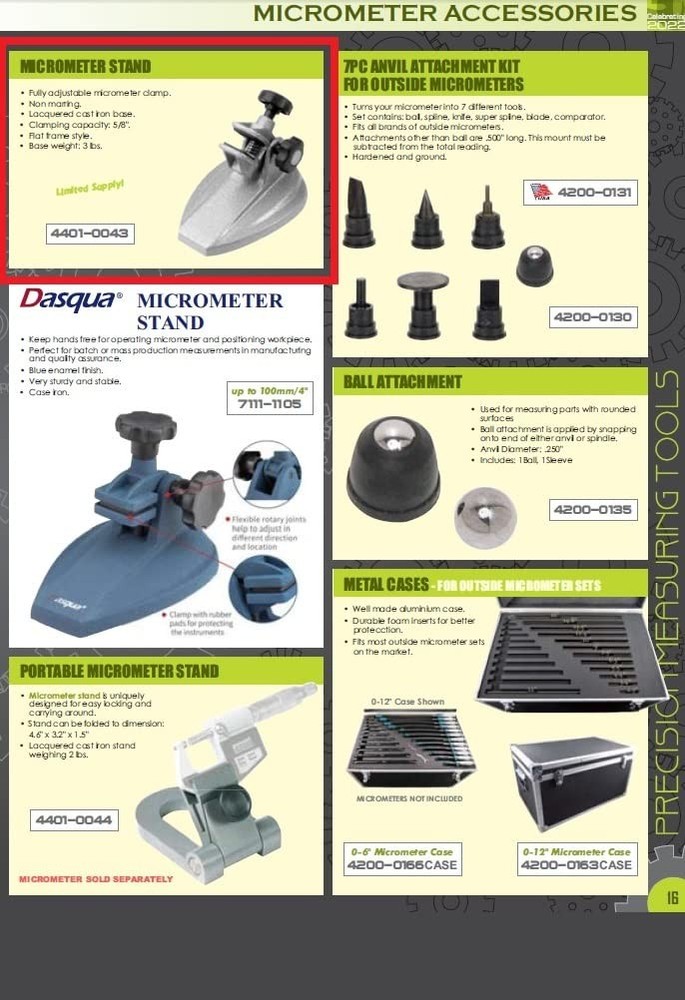 HHIP 4401-0043 Μicrometer Stand