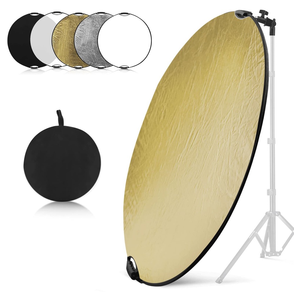 43inch/110cm Photography Light Reflector Portable Foldable 5 In 1 Diffuser Refle