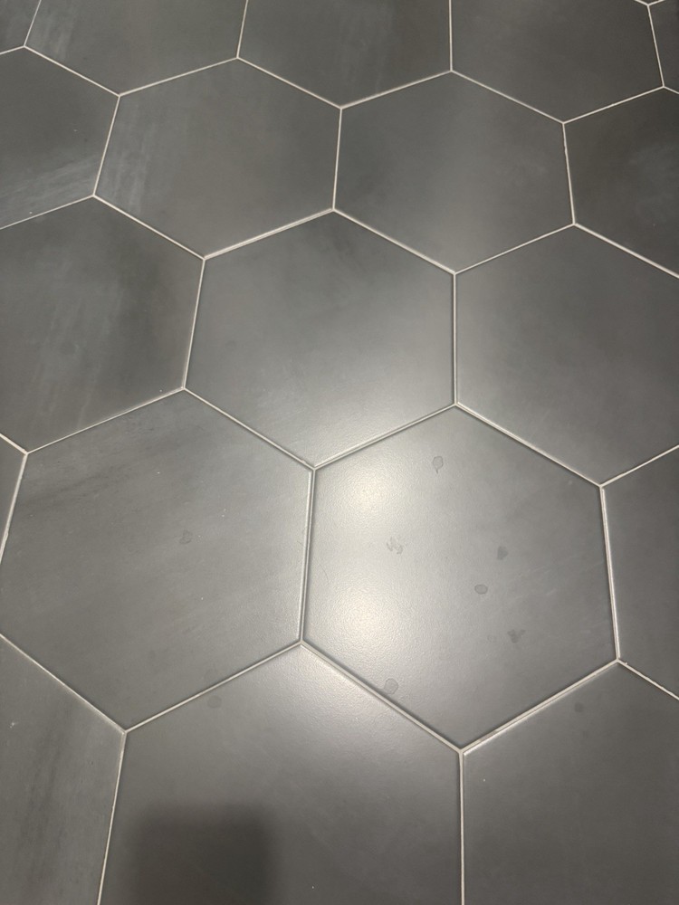Ceramic Hexagonal Floor & Wall Tile Black 25x29 cm Made in Spain