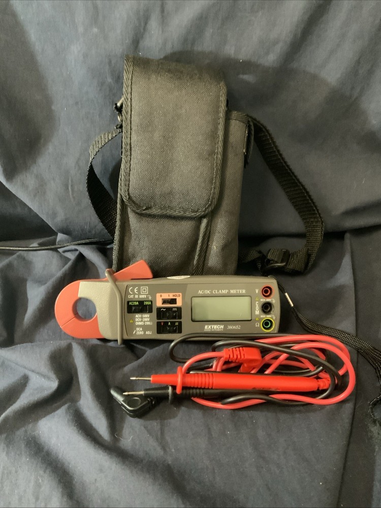 Extech Instruments AC/DC Mini Clamp Meter 380652 & Case
