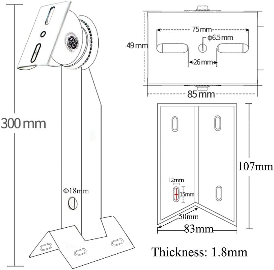 Universal Indoor Outdoor Wall Mount CCTV Security Camera Mounting Bracket Pole