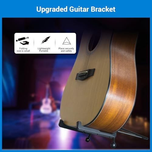 Guitar Stand - Foldable Guitar A-Frame Stand, Portable Solid Black for Guitar