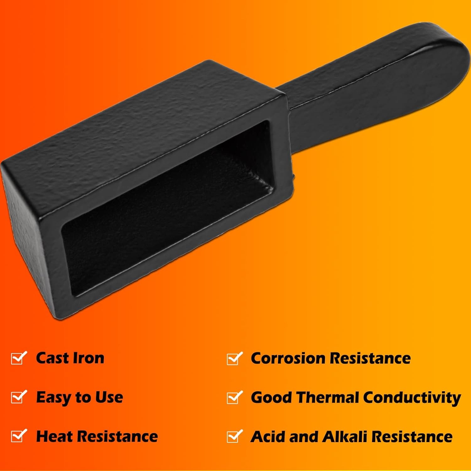 25 oz Gold Bar Loaf Cast Iron Ingot Mold for Custom Smelting Pouring Melting