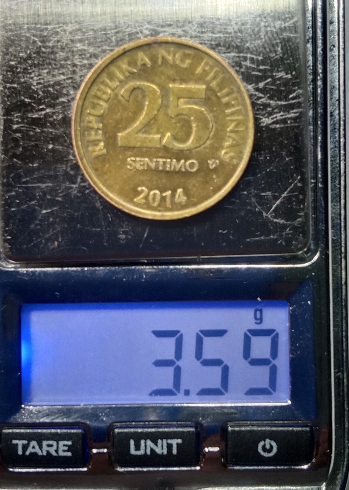 PHILIPPINES 25 SENTIMO 2014 DOUBLE DIE ERROR