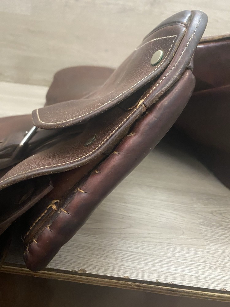 English Leather Close Contact Saddle Unknown Maker VGC
