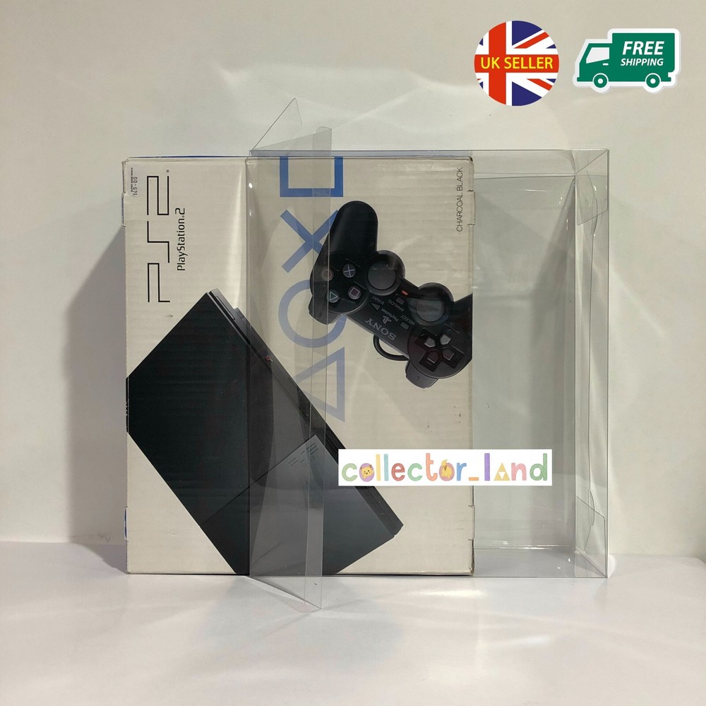 BOX PROTECTOR PS2 90004 Sony PlayStation 2 Ultra Slim Console Clear DISPLAY CASE
