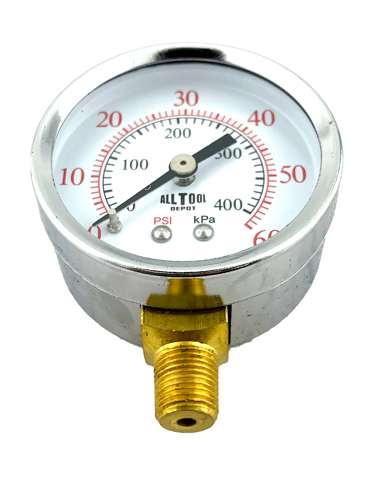 Air Pressure Gauge 2" Dial Side Mount 1/8"NPT - 0 to 60PSI