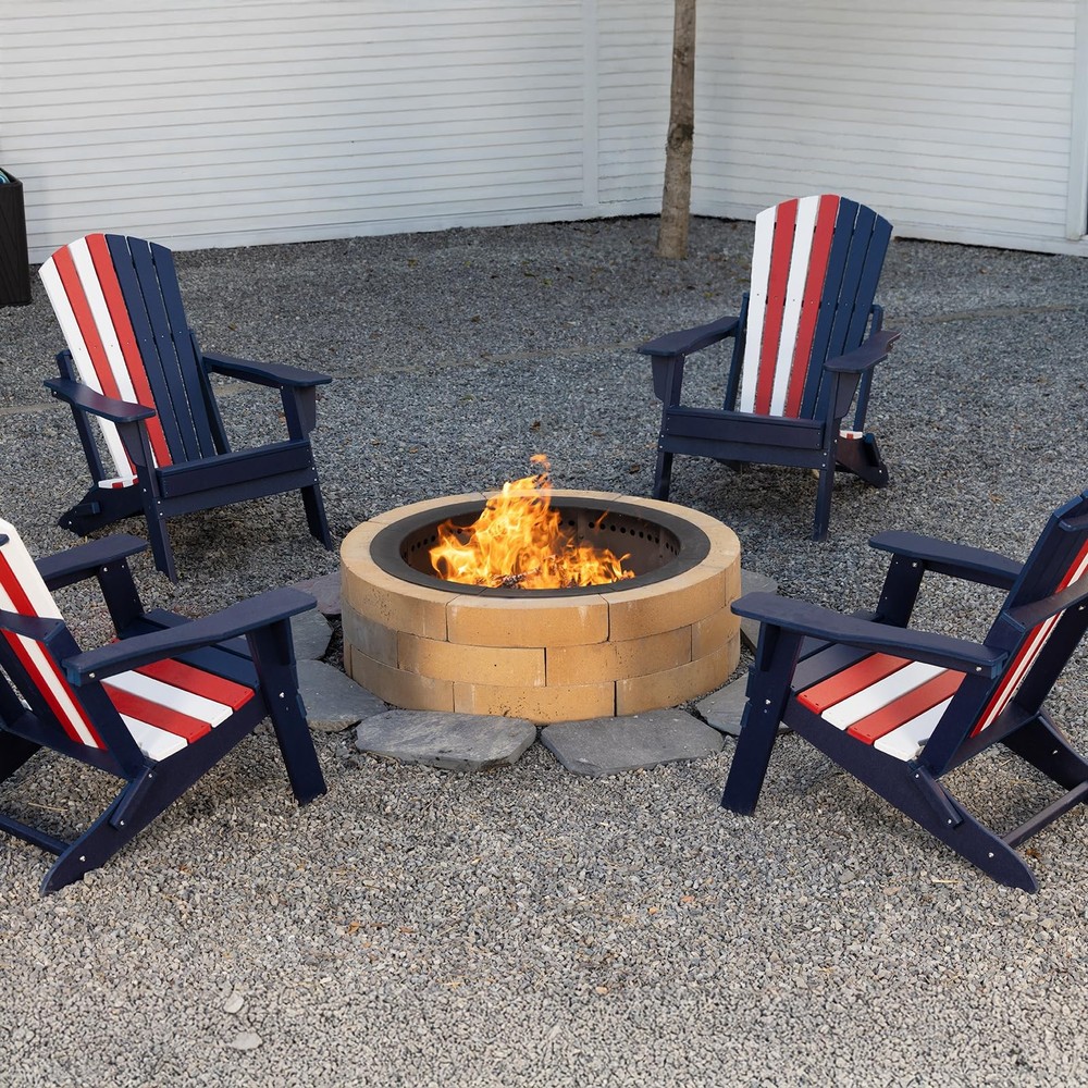 36 Inch Outer Round Smokeless Fire Pit Ring, 30 Inch Inner Double Layer Heavy...