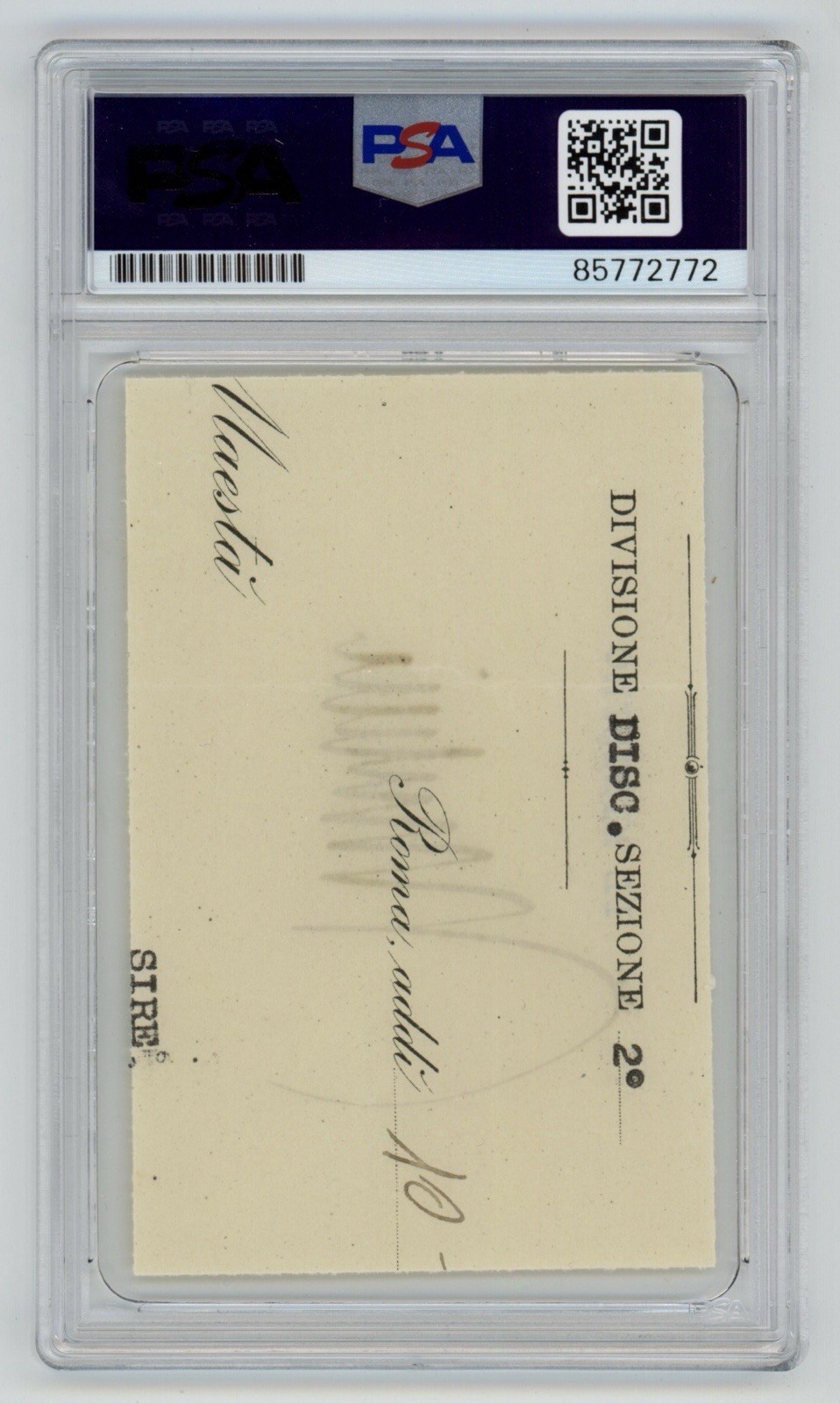 BENITO MUSSOLINI SIGNED AUTOGRAPH CUT ITALIAN PRIME MINISTER PSA/DNA AUTO