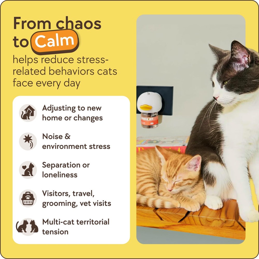 60-Day Cat Calming Diffuser - Cat Pheromone Diffuser for Stress, Pee Spraying...