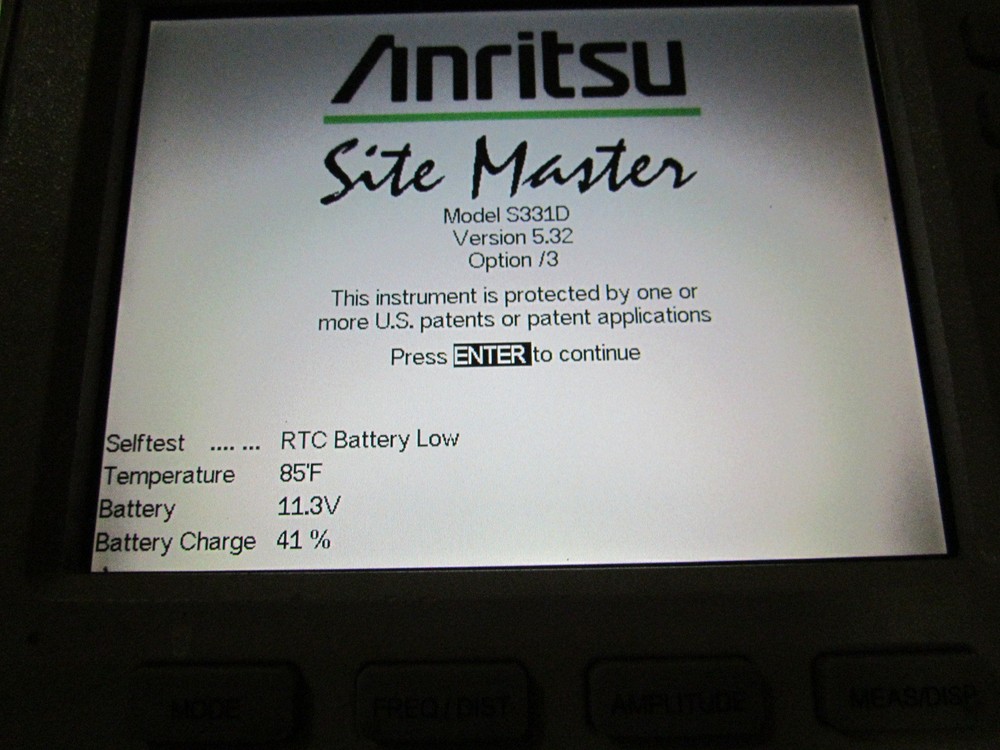 Anritsu S331D SiteMaster Cable & Antenna Analyzer Opt3 Color Screen