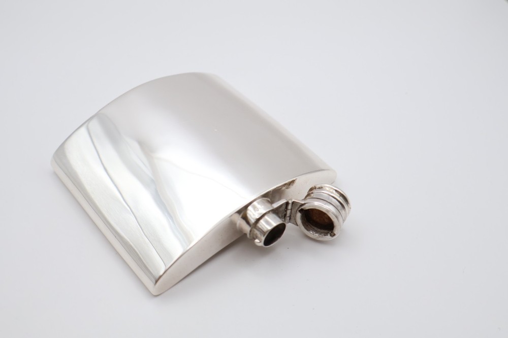 Quality Antique Solid Silver Hip Flask Hallmarked Birmingham 1892