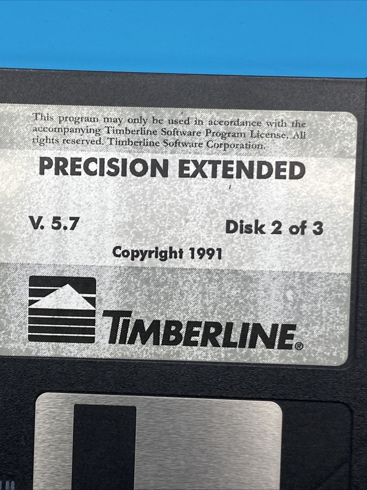 7 Vintage Timberline Software Floppy Disks Precision Extended Digitizer Untested
