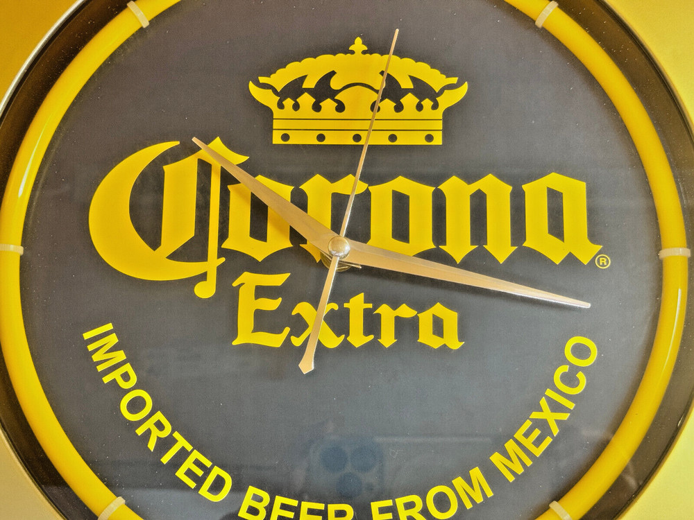 Corona Extra Bottle Cap NEON CLOCK 14.75 NIB