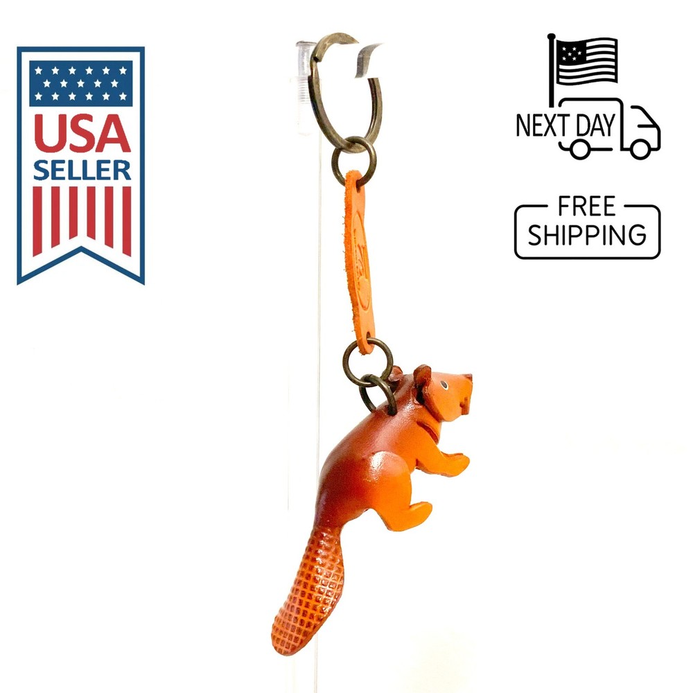 Beaver Handmade Leather Keyring
