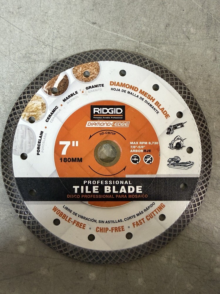 NEW (Open Box) Rigid Diamond Edge 7” Tile Blade HD-CM70P
