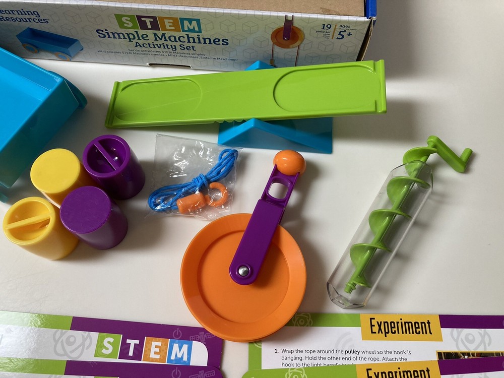 Learning Resources Simple Machines Activity Set STEM 19 Piece Set Complete Age5+