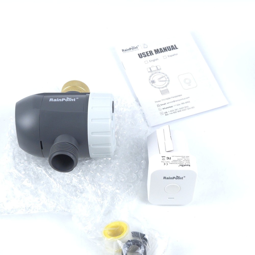 RAINPOINT TTV102B 1-Zone WiFi Irrigation Timer Water Timer Brass