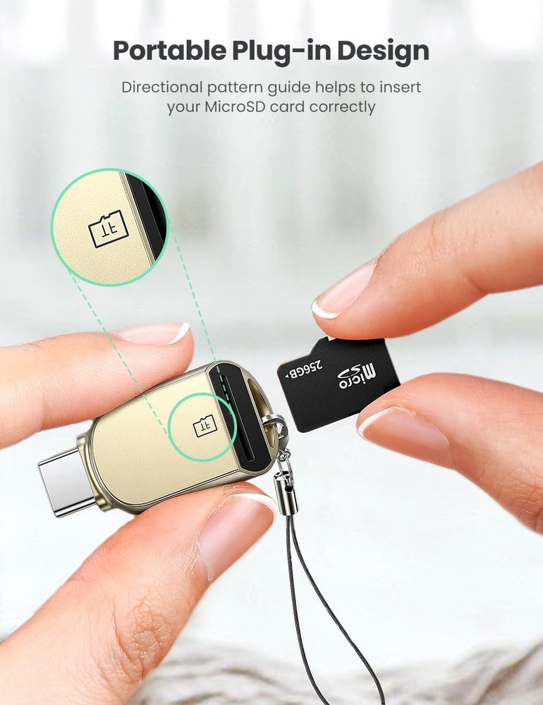 UGREEN USB C Micro SD Card Reader, Type C to Adapter Silver