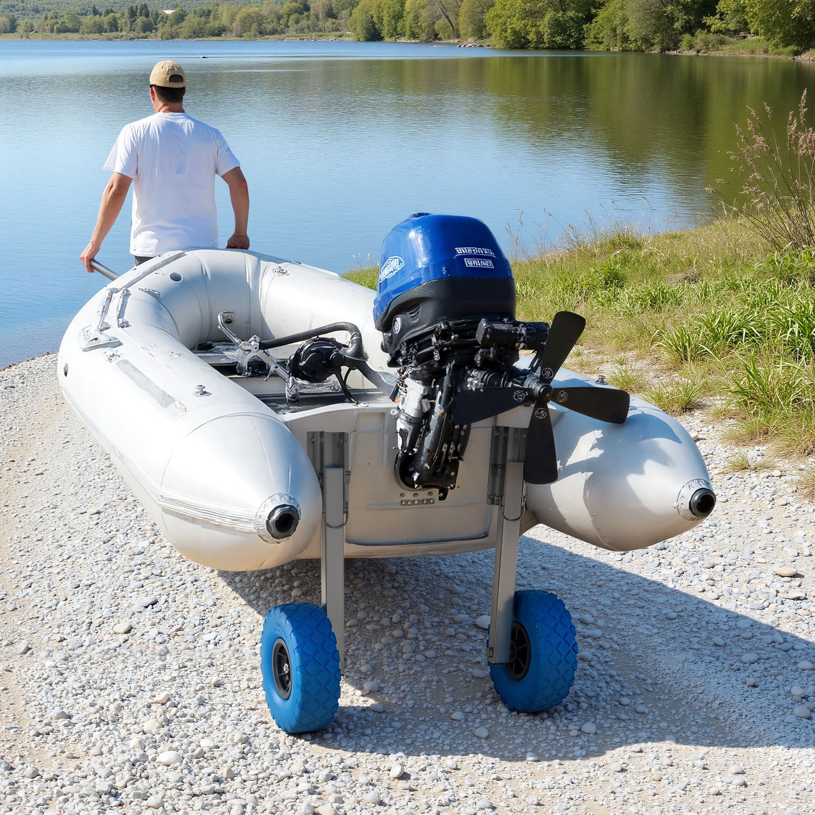 VEVOR Boat Launching Wheels 300 lbs Stainless Steel Transom Wheel